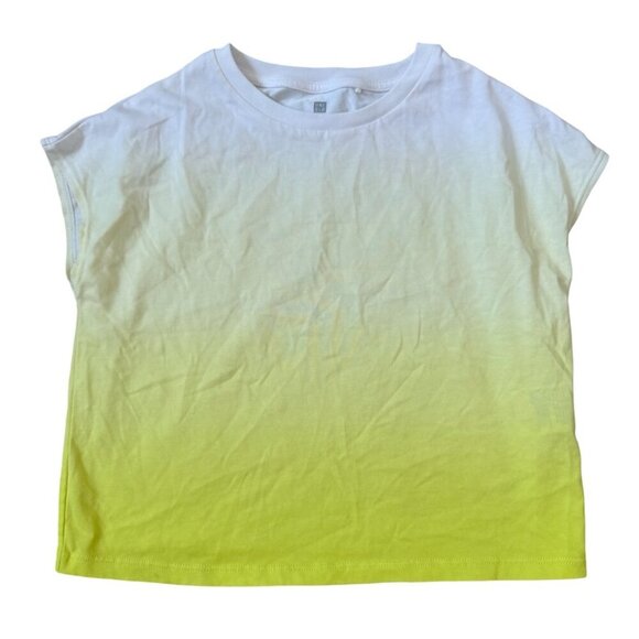 Uniqlo Girls Ombre Gradient T Shirt Lot Yellow Purple Size 9/10 - Picture 5 of 6